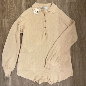 Free People Picnic Sweater Romper NWT